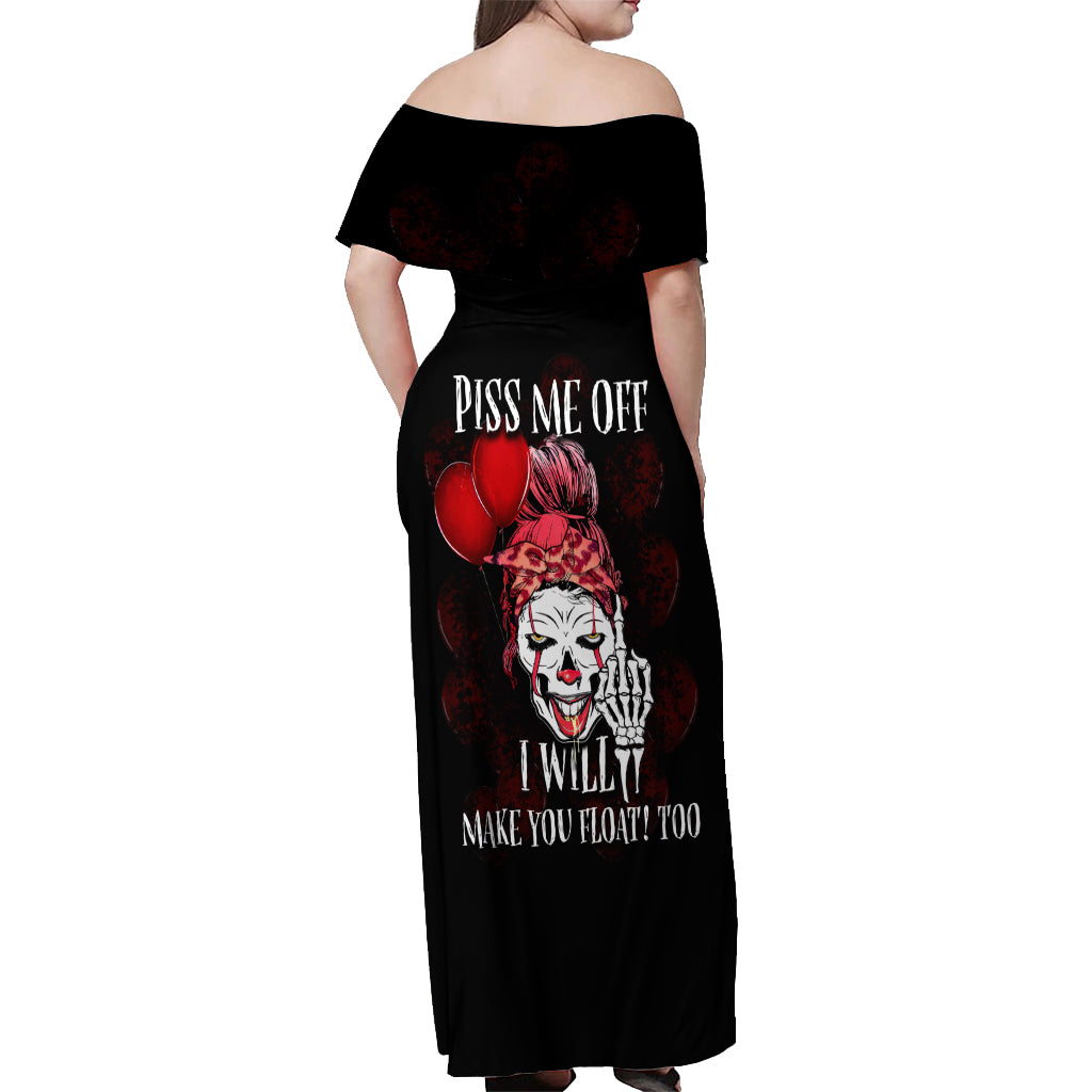 Piss Me Off I Will Off Shoulder Maxi Dress - Wonder Print Shop