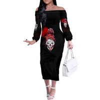Piss Me Off I Will Off The Shoulder Long Sleeve Dress - Wonder Print Shop