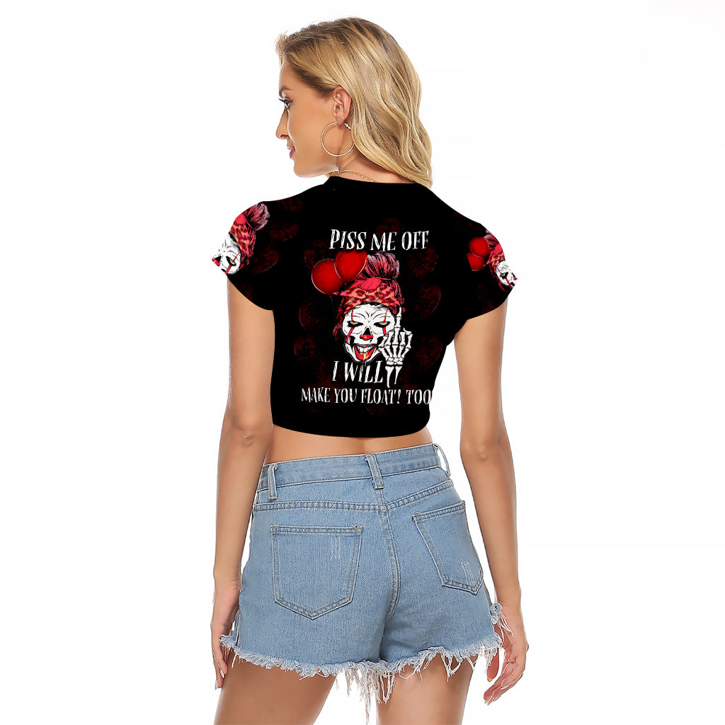 Piss Me Off I Will Raglan Cropped T Shirt - Wonder Print Shop
