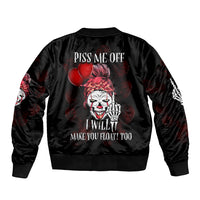 Piss Me Off I Will Sleeve Zip Bomber Jacket - Wonder Print Shop