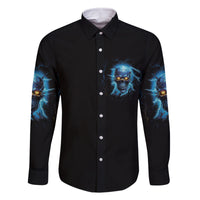 I'm Not Rude Mad Skull Family Matching Long Sleeve Bodycon Dress and Hawaiian Shirt - Wonder Print Shop