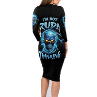 I'm Not Rude Mad Skull Family Matching Long Sleeve Bodycon Dress and Hawaiian Shirt - Wonder Print Shop