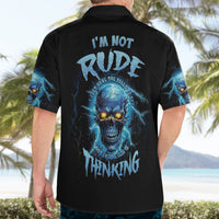 I'm Not Rude Mad Skull Hawaiian Shirt - Wonder Print Shop