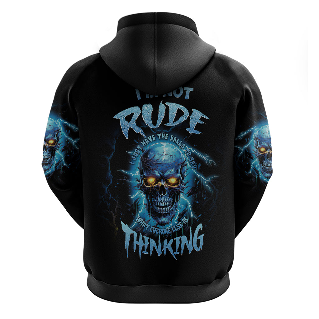 I'm Not Rude Mad Skull Hoodie - Wonder Print Shop
