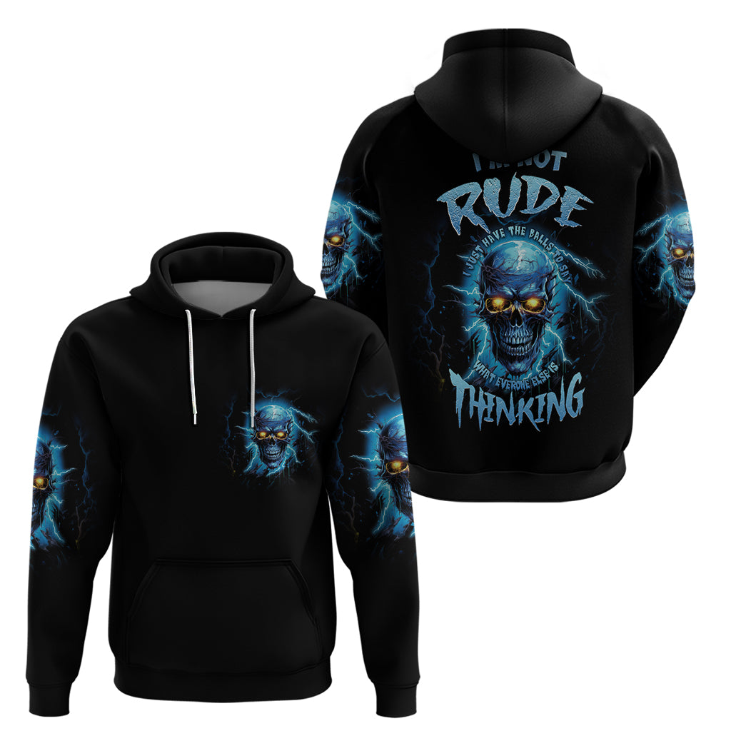 I'm Not Rude Mad Skull Hoodie - Wonder Print Shop