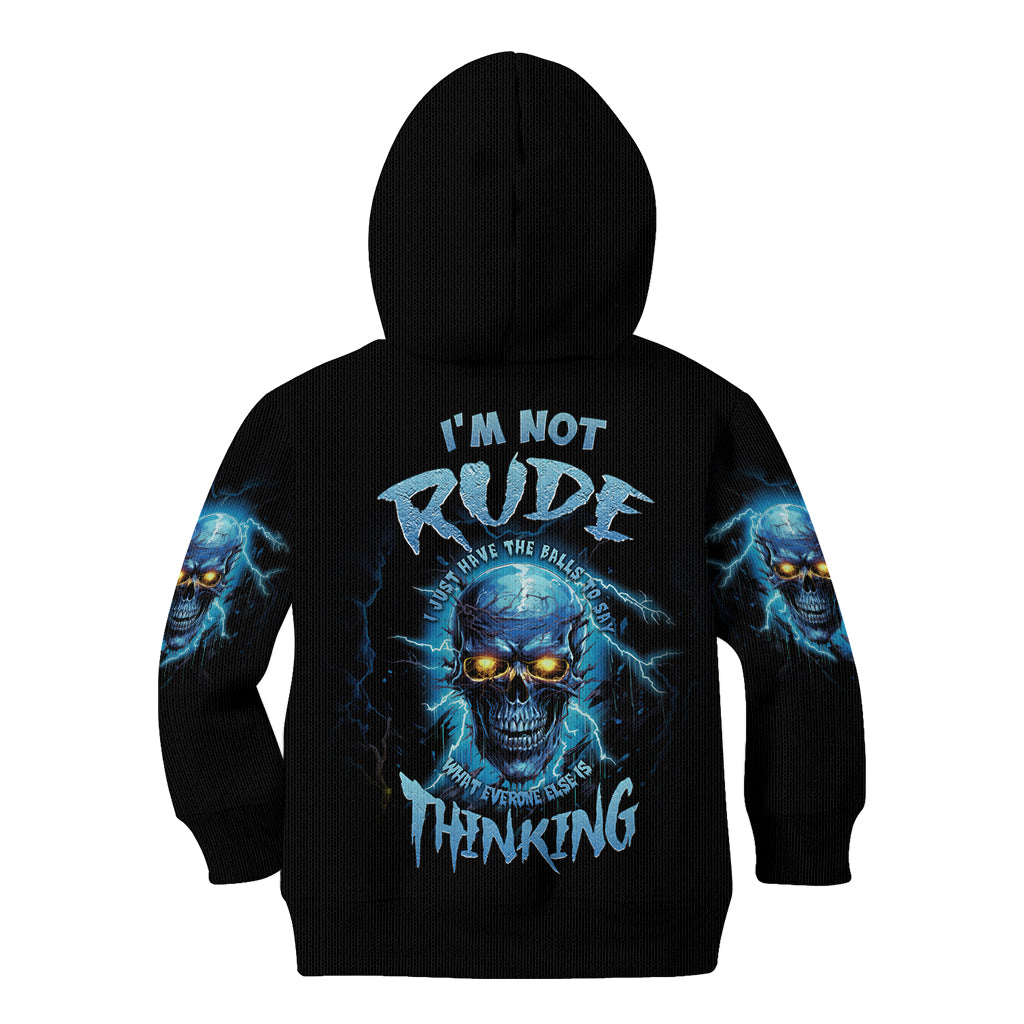 I'm Not Rude Mad Skull Kid Hoodie - Wonder Print Shop