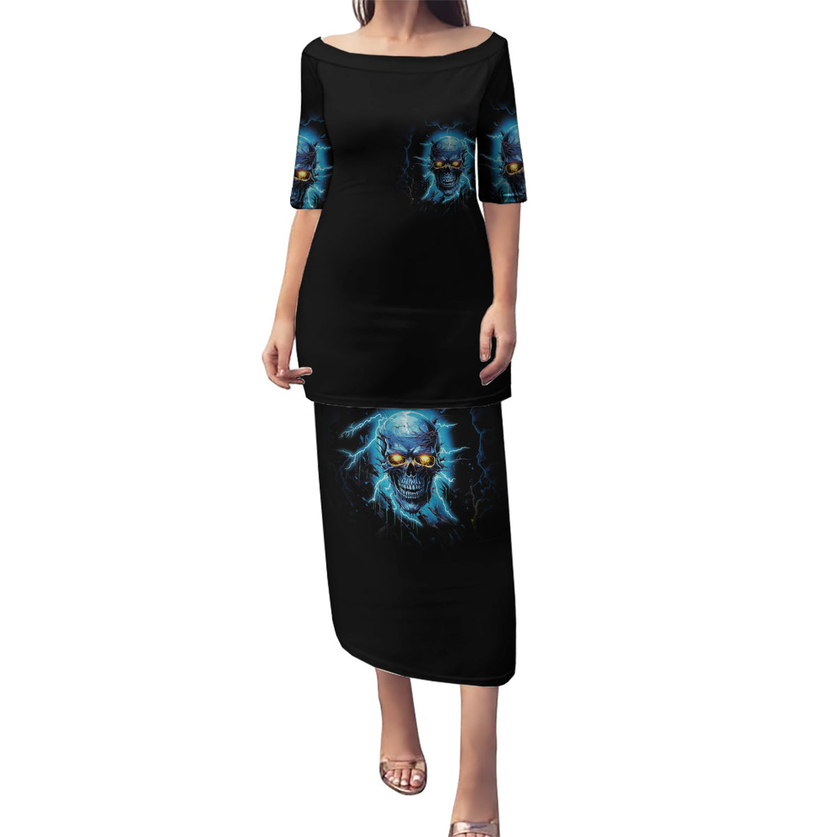 I'm Not Rude Mad Skull Puletasi - Wonder Print Shop