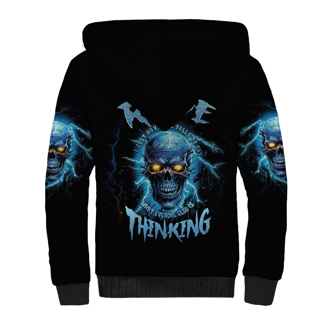 I'm Not Rude Mad Skull Sherpa Hoodie - Wonder Print Shop