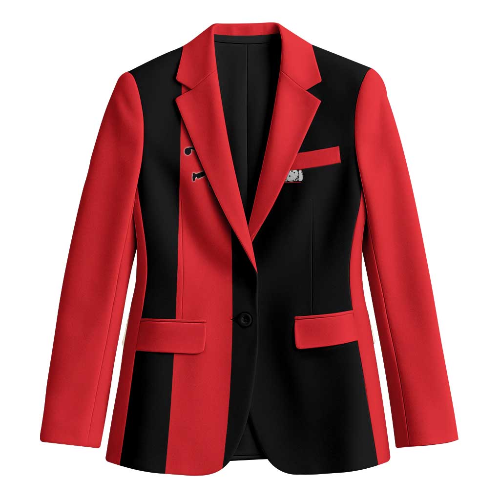 Custom Red and Black Bowling Blazer with Strike Explosion Graphic Custom Name and Bowler Silhouette - Wonder Print Shop