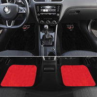 Custom Red and Black Bowling Car Mats with Strike Explosion Graphic Custom Name and Bowler Silhouette - Wonder Print Shop