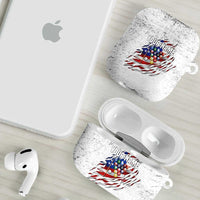 Custom American Flag Billiards AirPods Case with Ripped Design Pool Ball Graphic - Wonder Print Shop
