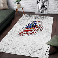 Custom American Flag Billiards Area Rug with Ripped Design Pool Ball Graphic - Wonder Print Shop