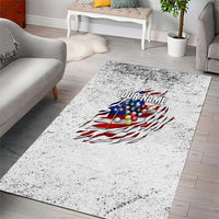 Custom American Flag Billiards Area Rug with Ripped Design Pool Ball Graphic - Wonder Print Shop