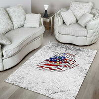 Custom American Flag Billiards Area Rug with Ripped Design Pool Ball Graphic - Wonder Print Shop