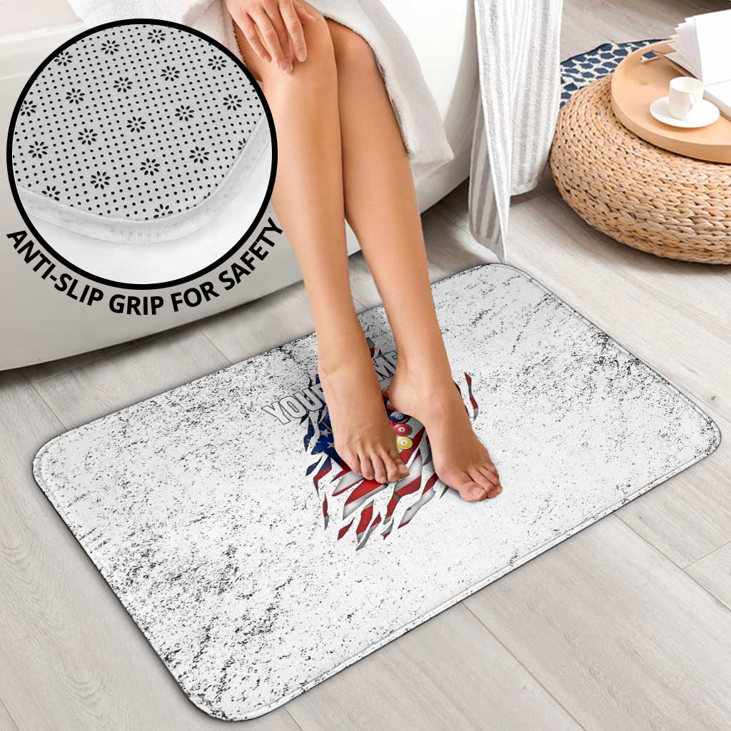 Custom American Flag Billiards Bathroom Set with Ripped Design Pool Ball Graphic - Wonder Print Shop