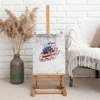 Custom American Flag Billiards Canvas Wall Art with Ripped Design Pool Ball Graphic - Wonder Print Shop