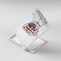 Custom American Flag Billiards Canvas Wall Art with Ripped Design Pool Ball Graphic - Wonder Print Shop