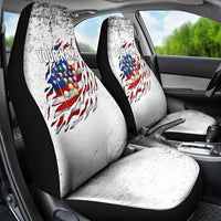 Custom American Flag Billiards Car Seat Cover with Ripped Design Pool Ball Graphic - Wonder Print Shop