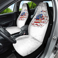Custom American Flag Billiards Car Seat Cover with Ripped Design Pool Ball Graphic - Wonder Print Shop