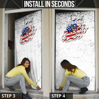 Custom American Flag Billiards Door Cover with Ripped Design Pool Ball Graphic - Wonder Print Shop