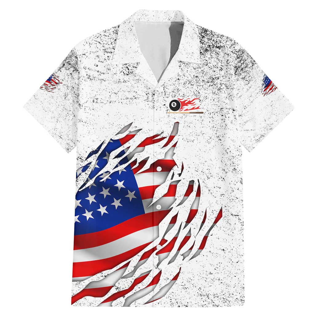 Custom American Flag Billiards Family Matching Mermaid Dress and Hawaiian Shirt with Ripped Design Pool Ball Graphic - Wonder Print Shop