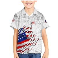 Custom American Flag Billiards Family Matching Mermaid Dress and Hawaiian Shirt with Ripped Design Pool Ball Graphic - Wonder Print Shop