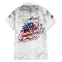 Custom American Flag Billiards Family Matching Short Sleeve Bodycon Dress and Hawaiian Shirt with Ripped Design Pool Ball Graphic - Wonder Print Shop