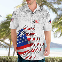 Custom American Flag Billiards Hawaiian Shirt with Ripped Design Pool Ball Graphic - Wonder Print Shop