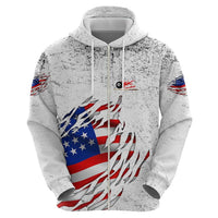 Custom American Flag Billiards Hoodie with Ripped Design Pool Ball Graphic - Wonder Print Shop