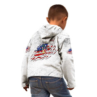 Custom American Flag Billiards Kid Hoodie with Ripped Design Pool Ball Graphic - Wonder Print Shop