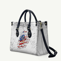 Custom American Flag Billiards Leather Bag with Ripped Design Pool Ball Graphic - Wonder Print Shop