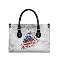 Custom American Flag Billiards Leather Bag with Ripped Design Pool Ball Graphic - Wonder Print Shop