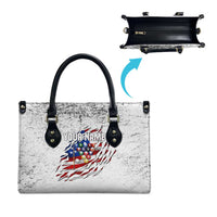 Custom American Flag Billiards Leather Bag with Ripped Design Pool Ball Graphic - Wonder Print Shop