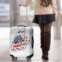 Custom American Flag Billiards Luggage Cover with Ripped Design Pool Ball Graphic - Wonder Print Shop