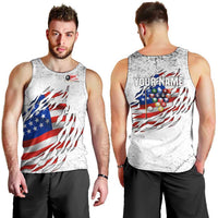 Custom American Flag Billiards Men Tank Top with Ripped Design Pool Ball Graphic - Wonder Print Shop