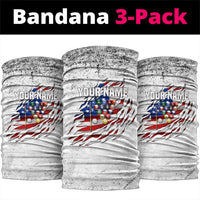 Custom American Flag Billiards Neck Gaiter with Ripped Design Pool Ball Graphic - Wonder Print Shop