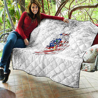 Custom American Flag Billiards Quilt with Ripped Design Pool Ball Graphic - Wonder Print Shop