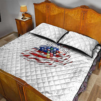 Custom American Flag Billiards Quilt Bed Set with Ripped Design Pool Ball Graphic - Wonder Print Shop