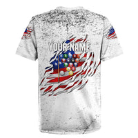 Custom American Flag Billiards Rugby Jersey with Ripped Design Pool Ball Graphic - Wonder Print Shop