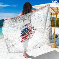 Custom American Flag Billiards Sarong with Ripped Design Pool Ball Graphic - Wonder Print Shop