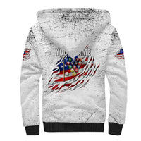 Custom American Flag Billiards Sherpa Hoodie with Ripped Design Pool Ball Graphic - Wonder Print Shop