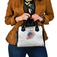 Custom American Flag Billiards Shoulder Handbag with Ripped Design Pool Ball Graphic - Wonder Print Shop