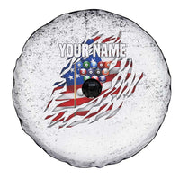 Custom American Flag Billiards Spare Tire Cover with Ripped Design Pool Ball Graphic - Wonder Print Shop