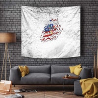 Custom American Flag Billiards Tapestry with Ripped Design Pool Ball Graphic - Wonder Print Shop