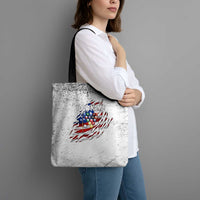 Custom American Flag Billiards Tote Bag with Ripped Design Pool Ball Graphic - Wonder Print Shop
