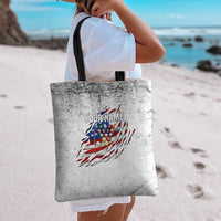 Custom American Flag Billiards Tote Bag with Ripped Design Pool Ball Graphic - Wonder Print Shop