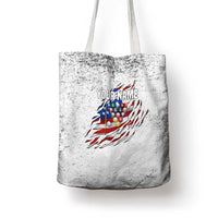 Custom American Flag Billiards Tote Bag with Ripped Design Pool Ball Graphic - Wonder Print Shop