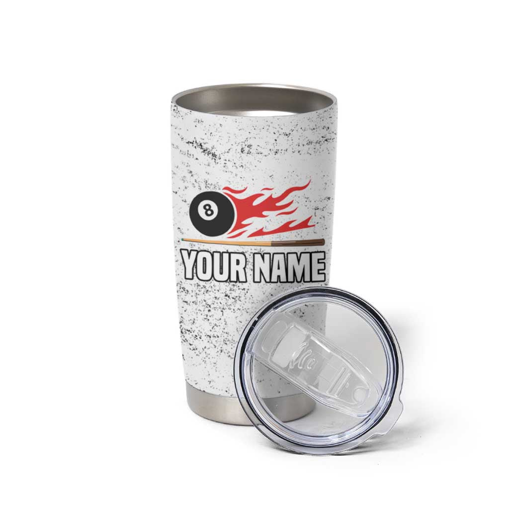 Custom American Flag Billiards Tumbler Cup with Ripped Design Pool Ball Graphic - Wonder Print Shop