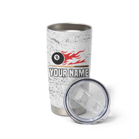 Custom American Flag Billiards Tumbler Cup with Ripped Design Pool Ball Graphic - Wonder Print Shop