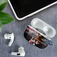 Custom Patriotic Eagle Bowling AirPods Case with American Flag Strike Design - Wonder Print Shop